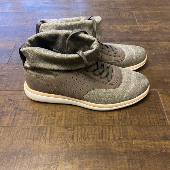 UGG Islay Leather spandex knit Mole high top Sneakers - Picture 2 of 11